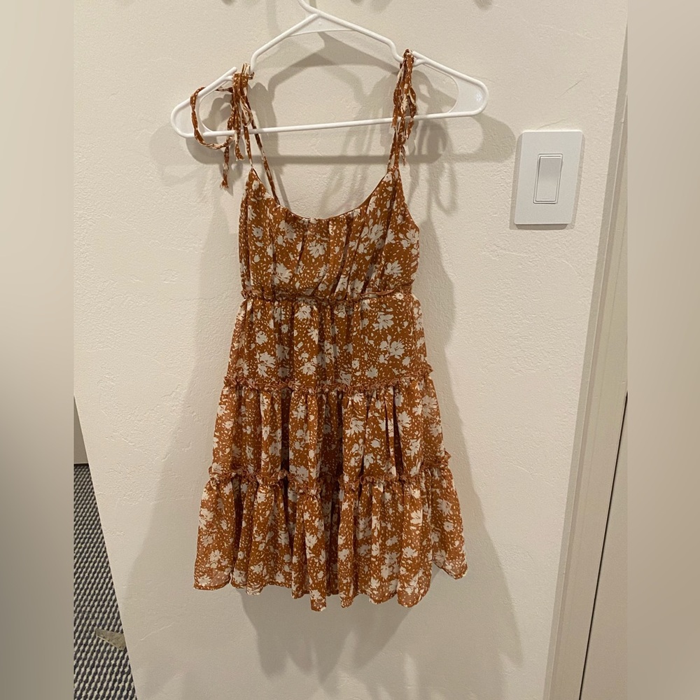 Altard State floral speckled tie strap dress.
